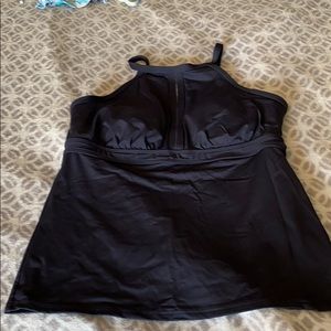 Lands End size 10 Black High Neck Tankini